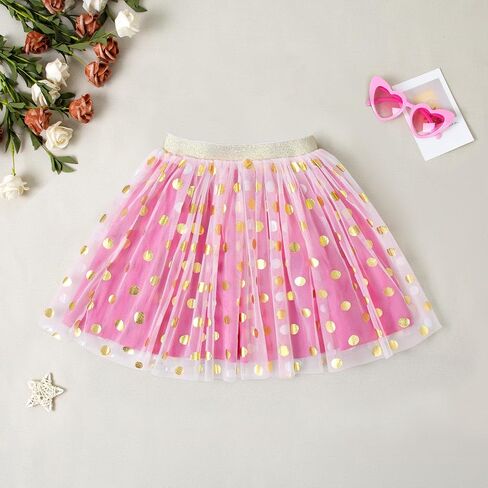Lysmuch 12m-4t Baby Girl Tulle Skirt Toddler Tutu Skirt Six Layer Birthfit in Kuwait