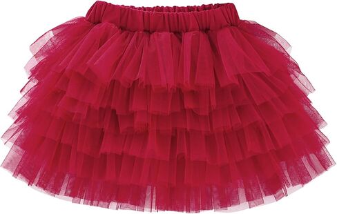 Lysmuch 12m-4t Baby Girl Tulle Skirt Toddler Tutu Skirt Six Layer Birthfit in Kuwait