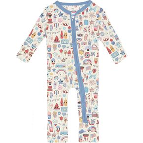 Kickee Baby Coverall - Soft Viscose من Bamboo Footie & Sleeper في واحد