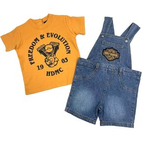 Harley-Davidson Baby Boys 'Bar و Shield Infant Tee & Denim Set بشكل عام