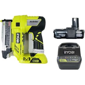 Ryobi One+ Plus 18 Volt Air Strike 23 Gauge 1-3/8in cordless Pin Diner P318 ، بطارية وشاحن مجموعة التحرير والسرد (معبأة بالجملة) (متجددة)