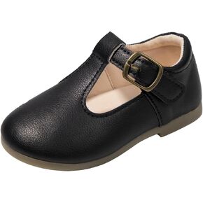Girls Mary Jane Dress Shoes School Uniform T-Strap Ballet Flat Toddler Little Kid Performance Shoes Toddler Shoes Girl