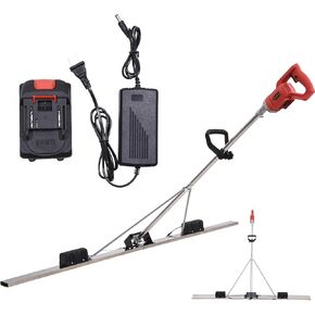 5.9 Ft Concrete Vibrating Tool,Power Screed for Concrete,Electric Cordless Screed Cement Finishing Vibration Motor, Rotation Speed 3000-6000r/min,48V,6000MA,for Achieve Smooth Cement Finishing