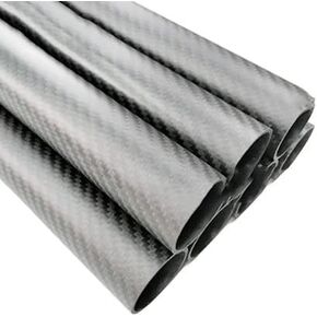 2pcs 3K Carbon Fiber Tube, 500mm Length Twill Matte 3K Carbon Fiber Fabric Wound Pipe, for DIY Drone Glossy Carbon Tubes Parts(11x9 x500mm)