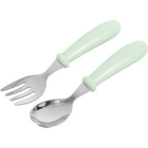 1 Set Durable Stainless Steel Lightweight Utensils for Design for Green Color for Newborns