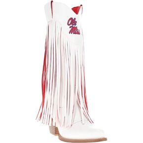 Vaccari نساء Kacey Puium Pu Leather NCAA Athletics Fringe Cowboy Boots in Kuwait