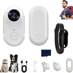 I3 4K Thumb Action Camera ، Cam Action Action Action Cam ، Camcorder Action Action Promium ، كاميرا التسجيل المجانية لحجم الإبهام ، للسفر ، الحيوانات الأليفة ، التصوير الفوتوغرافي تحت الماء (مجموعة بيضاء + 64 جرام Micro SD)