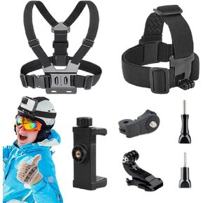 Body Mount Chesty,Adjustable Action Camera Chest Strap Harness Mount | Comfortable Body Phone Holder Kit for Running, Swimming, Outdoor