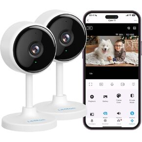 litokam Indoor Cameras for Home Security with Night Vision, Pet Camera with Phone App, 2K Indoor Security Cam, Motion Detection, 2-Way Audio, WiFi Home Camara, Baby Monitor Work with Alexa