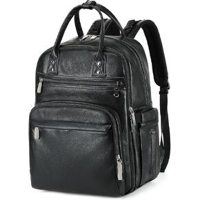18 Pockets Diaper Bag Backpack with Waterproof Pockets and Stroller Buckle, Convertible Tote Bag (Black)