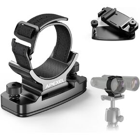 Binocular Tripod Mount Adapter with Backpack Clip, Attaches to Straps and Belts, Binoculars Accessories with 1/4"-20 Screw, 38mm Quick Release Plate, Compatible with Most Binocular, Tripods, DSLR