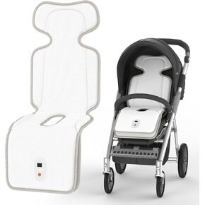 Bella's Friends Baby Stroller Cooling Pad with 2 Built-in Blower Up to 10H MAX 10000 mAh Rechargeable 3 Speed Adjustable Car Seat Liner Cooling Cushion for Toddler Outdoors Summer Baby Essentials