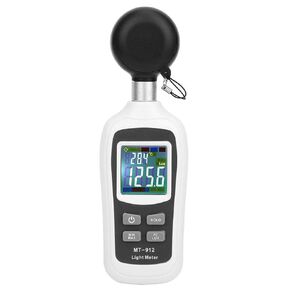 Portable Light Meter MT-912 Digital Photometer Handheld Illuminometer with Range up to 0-20000 Lx Luxmeter with Color LCD Display Temperature Measurer