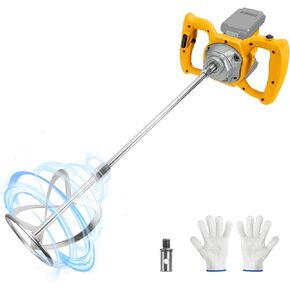 Cordless Cement Mixer, for Dewalt 20V Battery, 1200W Handheld Electric Concrete Mixer, 6 Adjustable Speed Mud Mixer for Fodder,Paint,Glue,Meat,Putty,Cement