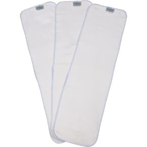 Leak Master Cotton Gauze Reusable Adult Diaper Inserts/Bosters - 3 Pack - Size M/L - Inserts Increase Overall Absorbency