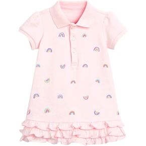 Girls Easter Outfit Summer New Children's Clothing Skirt Girl Love Dress Knitted Cotton Cartoon Princess Dress with