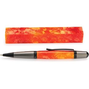 Woodriver Acrylic Pen Blank, Orange Crush