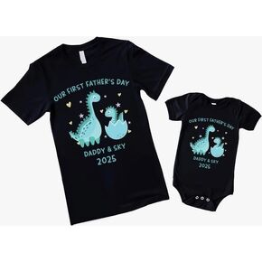 Personalized Our First Father's Day Matching Shirts, Dad and Baby Matching Outfits for New Dad, Gift Fathers 2024,