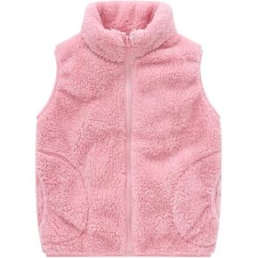 Baby Boy Girls Fleece Jackets Toddler Warm Fleece Outerwear Winter Coat Jacket Zip Up Long Sleeve Outwear