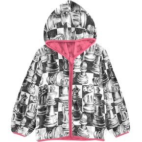 Toddler Fleece Jacket Boys Girls Hooded Zipper Pink Kids Warm Coat Hoodie Size 3-10T