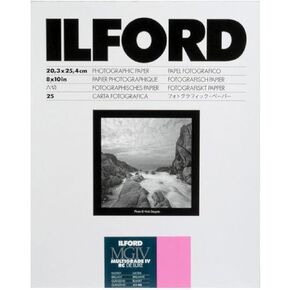 Ilford MGIV Multigrade IV RC Deluxe MGD.44M Black & White Variable Contrast Paper (8 x 10", Glossy, 25 Sheets)