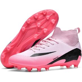 Soccer Cleats for Mens Womens, Indoor Football Cleat Shoes Unisex Youth Students Running Training Non-Slip Rugby Football Boots AG FG TF Athletic Training Sneakers for Outdoor Turf
