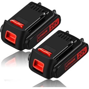 3600mAh LBXR20 Battery Replacement for Black and Decker Lithium 20V Battery Max Compatible with Black and Decker 20 Volt Battery LB20 LBX20 LST220 LBXR2020 LB2X4020 Cordless Power Tools (2Pack)
