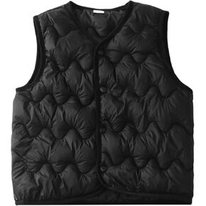 Happy Cherry Baby Warm Jacket Cotton Vest Unisex Infant Toddler Padded Waistcoat Lightweight Sleeveless Vest