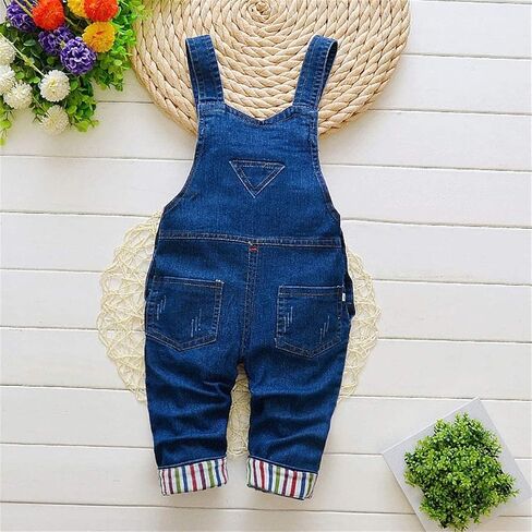 Baby Toddler Boys Adjustable Denim Pants Newborn Kids Denim Overalls Jumpsuits Cute Outdoor Bib Shortalls Jean Overalls in Saudi Arabia
