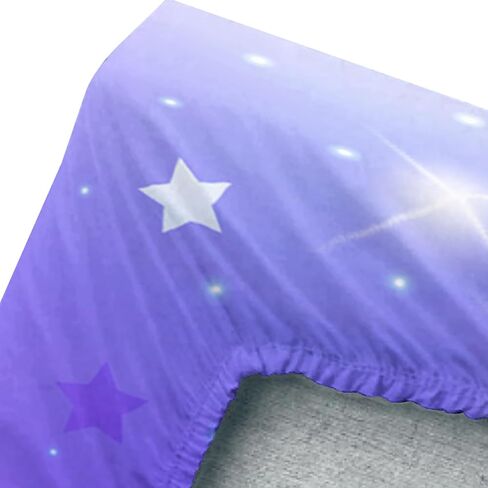 Princess Bedding Cute Mermaid Pattern Full Fitted Sheet Set,Star Jellyfish Ocean Themed Bedding Sets for Kids Toddlers Girls Boys Room Decor,1 Fitted Sheet + 2 Pillowcases. in Kuwait
