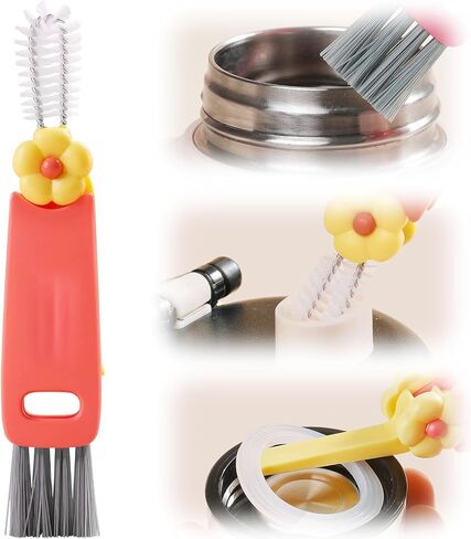 Upgraded 3 in 1 Cup Lid Cleaning Brush, 2024 New Multifunctional Lid Cleaner Brush, Portable Crevice Cleaning Brush Set for Baby Bottle Gap Tight Spaces in Saudi Arabia