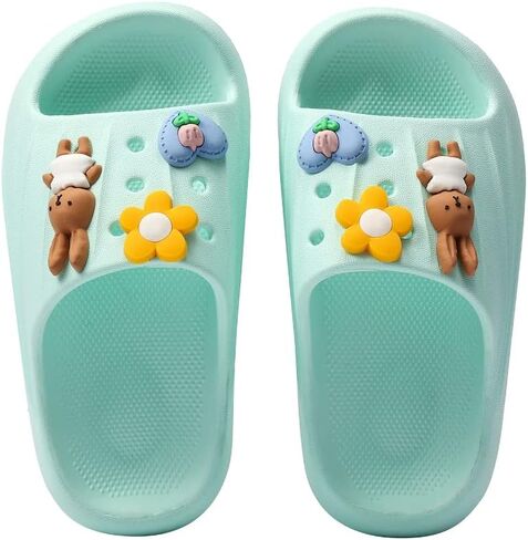 LENEZEN Kid's Slides Girls Boys Comfort Non-Slip Thick Sole Slippers Summer Beach Shoes Shower Slippers Indoor & Outdoor in Saudi Arabia