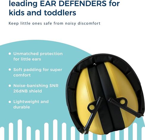 Baby Banz Earmuffs Kids Hearing Protection - 2+ Years - Noise Reduction Rating - Soft & Comfortable - Kids Ear Protection in Saudi Arabia