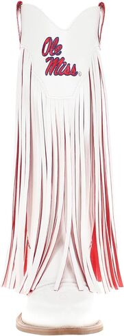 Vaccari Women's Kacey Premium PU Leather NCAA Athletics Fringe Cowboy Boots in Saudi Arabia