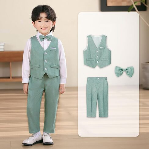 الأولاد الرسميين بدلة سترونو سترة 3 قطعة مجموعة للأطفال ملابس أنيقة مع السراويل و bowtie مثالية لحفلات الزفاف in Kuwait