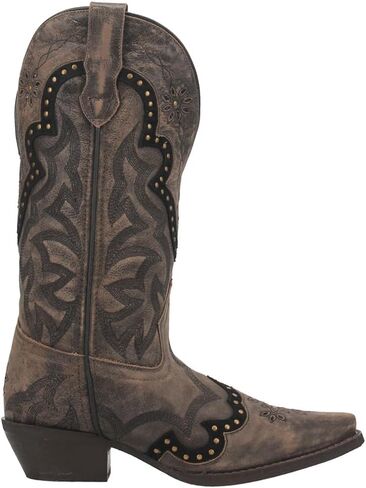 Laredo Womens Skyla Snip Toe Casual Boots Mid Calf Mid Heel 2-3" - Brown in Saudi Arabia