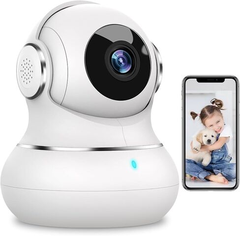 Litokam Security Camera Indoor 2K ، 360 PAN/TILT Cameras for Home Security مع اكتشاف الحركة ، مراقبة الأطفال للحيوانات الأليفة/الكلب مع رؤية ليلية ، 2.4 جيجا هرتز واي فاي مع تطبيق هاتف وصوت ثنائي الاتجاه in Kuwait