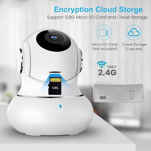 Litokam Security Camera Indoor 2K ، 360 PAN/TILT Cameras for Home Security مع اكتشاف الحركة ، مراقبة الأطفال للحيوانات الأليفة/الكلب مع رؤية ليلية ، 2.4 جيجا هرتز واي فاي مع تطبيق هاتف وصوت ثنائي الاتجاه in Kuwait