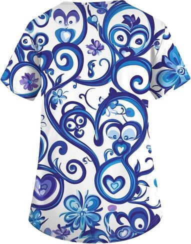 HXHYQKP SCRUB TOPS WOMENTY RECKY V NECK PLUS in Kuwait