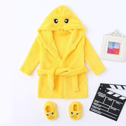 الأطفال r𝐨be و slippers مجموعة الأطفال الأولاد الفتيات الفخمة حمام البطة in Kuwait