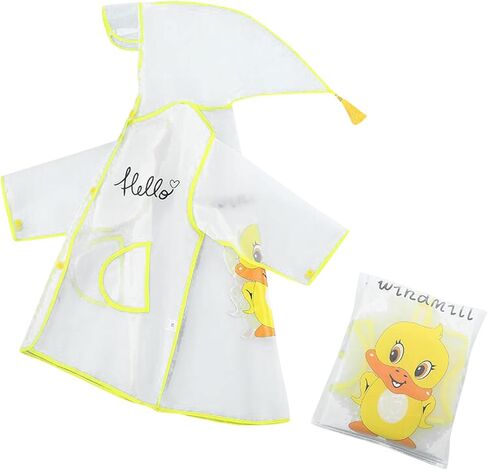 Kids Cute Cartoon Raincoats Boys Girls Lightweight Rain Jacket Coat Waterproof Rain Poncho Reusable Rainwear in Saudi Arabia