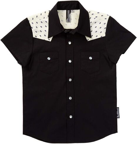 Born to Love Knuckleheads Rockabilly Pearl Snap Skull Baby Kids Shirts in Saudi Arabia