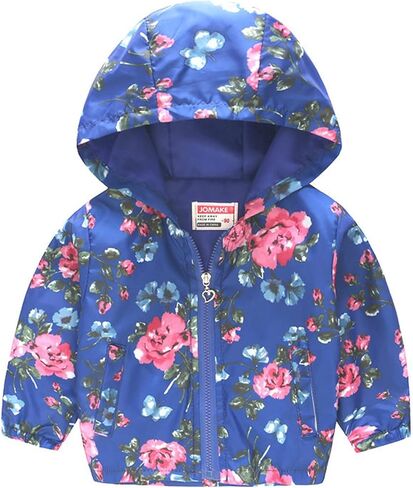 Toddler Kids Rain Jacket Lightweight 𝐖aterproof Fall Coat Zipper Hooded Lined Windbreaker Outerwear for Boys Girls in Saudi Arabia
