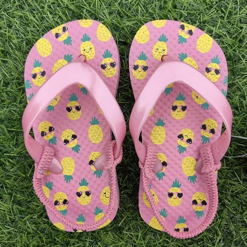 Little Kids Flip Flops with Backstrap Toddler Girls Boys Sandals Slides for Beach Pool in Saudi Arabia
