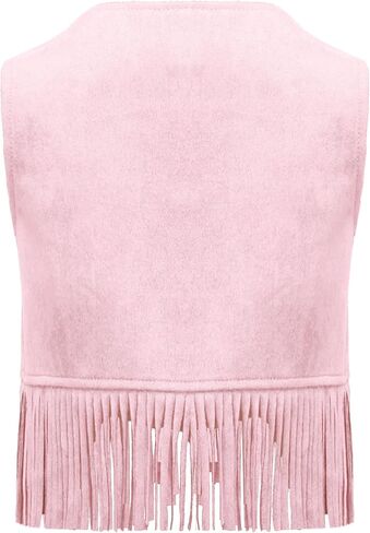Baby Boys Western Cowboy Open Front Vest Halloween Party Suede Fringe Tassels Waistcoat in Saudi Arabia