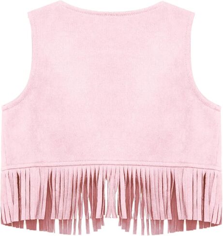 Baby Boys Western Cowboy Open Front Vest Halloween Party Suede Fringe Tassels Waistcoat in Saudi Arabia