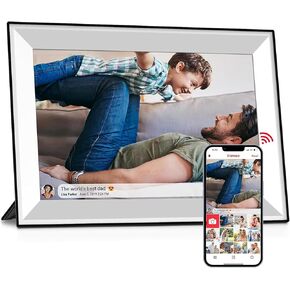 10.1'' WiFi Digital Picture Frame with 32GB Storage, Frameo 1280 * 800 HD IPS Touch Screen Smart Electronic Digital Photo Frame,Share Moments Instantly via Frameo App from Anywhere
