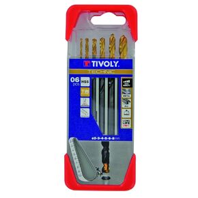High-Performance Metal Drill Bit Set - for Drilling Metals, Copper, Aluminum, Cast Iron, and Stainless Steel - 6 HSS Drill Bits Ø1/12.5"-1/8"-5/16"-3/16"-1/4"-5/16" mm