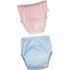 GALPADA 2Pcs Cotton Diaper Pants Reusable Washable Training Pant for Boy Girl Mixed Color Cartoon Design Comfortable and Breathable for Potty Training