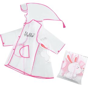 Toddler Boys Girls Raincoat Waterproof Coats Rain Wear Transparent suit Poncho Trousers Reusable Hooded Ponchos